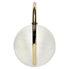 Load image into Gallery viewer, Sassora Women Spherical Acrylic Globe Handbag with Circular Gold Ring Handle