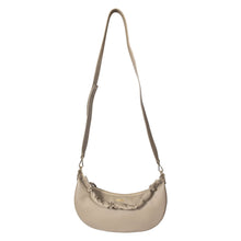 Load image into Gallery viewer, Sassora Premium Leather Hobo Bag – Moon Shape, Gold Fittings, Adjustable Strap
