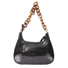 Load image into Gallery viewer, Sassora Genuine Patent Leather Women&#39;s Hobo Moon Bag
