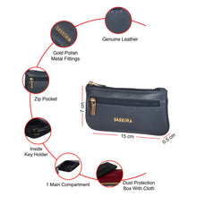 Load image into Gallery viewer, Sassora Genuine Leather Small Key Pouch For Men &amp; Women
