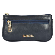 Load image into Gallery viewer, Sassora Genuine Leather Small Unisex Key Case Pouch
