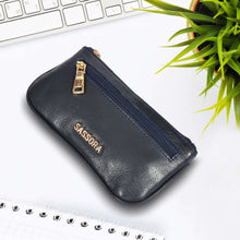 Load image into Gallery viewer, Sassora Genuine Leather Small Unisex Key Case Pouch
