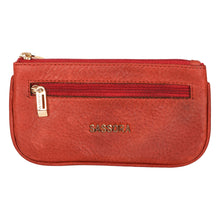Load image into Gallery viewer, Sassora Genuine Leather Small Red Unisex Keycase pouch
