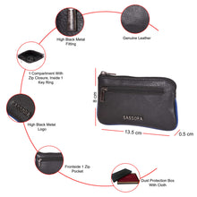 Load image into Gallery viewer, Sassora Premium Leather Medium Key Case Pouch For Men and Women
