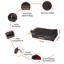 Load image into Gallery viewer, Sassora Premium Leather Small Unisex Key Case
