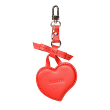 Load image into Gallery viewer, Sassora Genuine Leather Heart Shape Small Women Red Key Case
