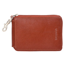 Load image into Gallery viewer, Sassora Premium Leather Unisex Zip Closure Multi Key Pouch
