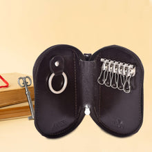 Load image into Gallery viewer, Sassora Premium Leather Unisex Oval Shape Multi Key Pouch
