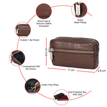 Load image into Gallery viewer, Sassora Premium Leather Unisex Key Pouch
