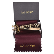 Load image into Gallery viewer, Sassora Luxury Key Chain – Genuine Hairon Leather
