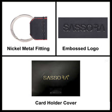 Load image into Gallery viewer, Sassora Premium Leather Unisex Small Key Ring Holder
