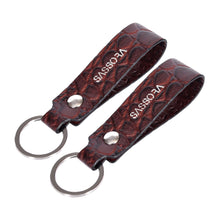 Load image into Gallery viewer, Sassora Genuine Leather Keychain Key Ring Holders Anniversary Gift, Birthday Gift For All - Pack Of 2
