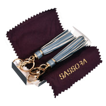 Load image into Gallery viewer, Sassora Premium Genuine Leather Tassel Fringe Keychain Gift Set - Pack Of 2