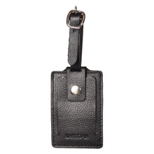 Load image into Gallery viewer, Sassora Premium Genuine Leather Luggage Tag with Privacy Flap &amp; Detachable Buckle Strap