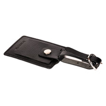Load image into Gallery viewer, Sassora Premium Genuine Leather Luggage Tag with Privacy Flap &amp; Detachable Buckle Strap
