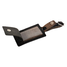 Load image into Gallery viewer, Sassora Premium Genuine Leather Luggage Tag with Detachable Buckle Strap