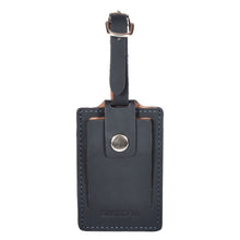 Load image into Gallery viewer, Sassora Premium Genuine Leather Luggage Tag with Privacy Flap &amp; Detachable Buckle Strap