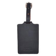 Load image into Gallery viewer, Sassora Premium Genuine Leather Luggage Tag with Privacy Flap &amp; Detachable Buckle Strap