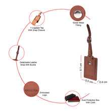 Load image into Gallery viewer, Sassora Genuine Leather Luggage Tag – Premium Travel Accessory
