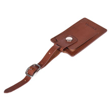Load image into Gallery viewer, Sassora Genuine Leather Luggage Tag – Premium Travel Accessory
