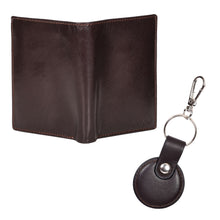 Load image into Gallery viewer, Sassora Raksha Bandhan Gift Combo for Brother – Dark Brown RFID Wallet &amp; Keyring
