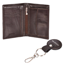 Load image into Gallery viewer, Sassora Raksha Bandhan Gift Combo for Brother – Dark Brown RFID Wallet &amp; Keyring
