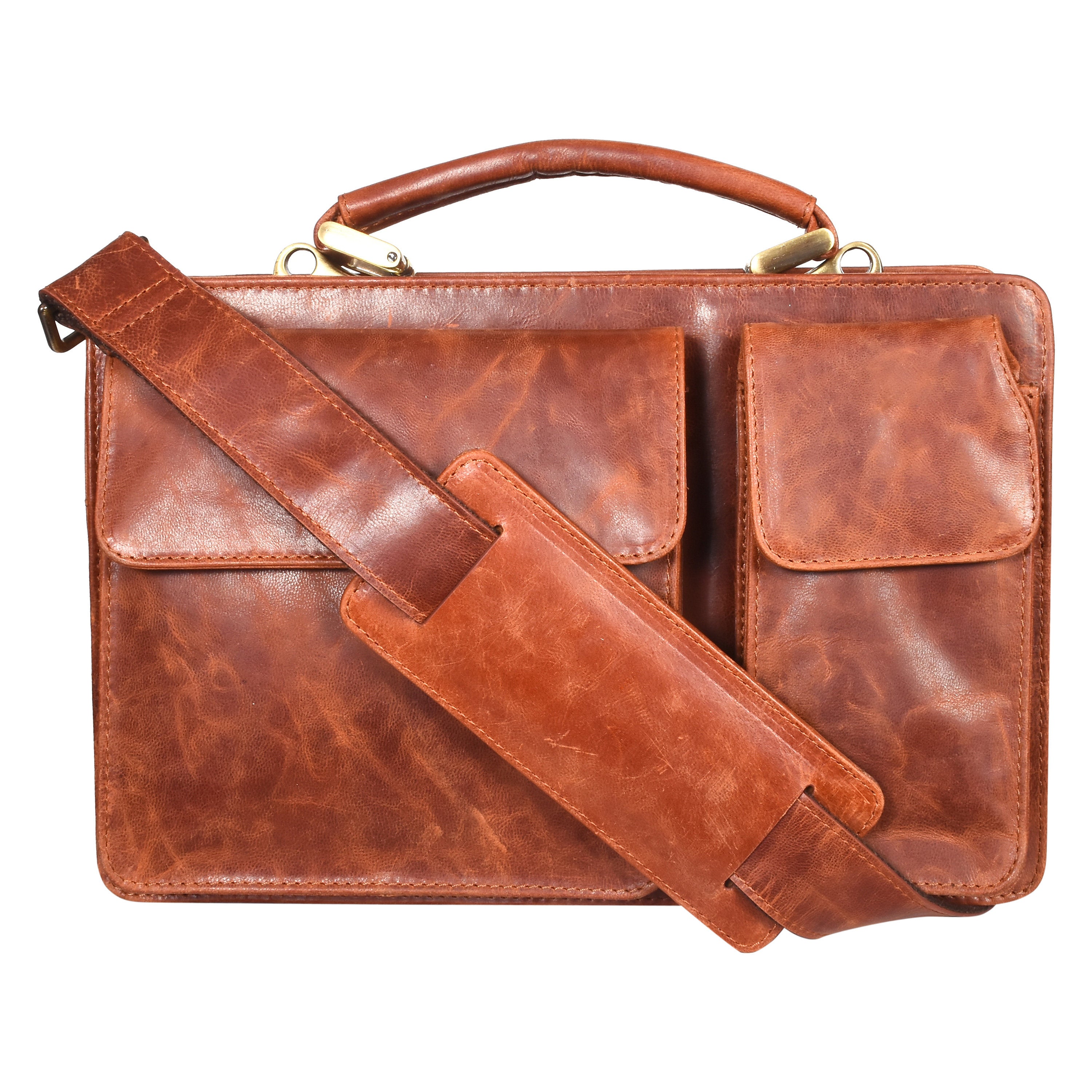 Sassora Premium Leather Unisex Small Messenger Bag