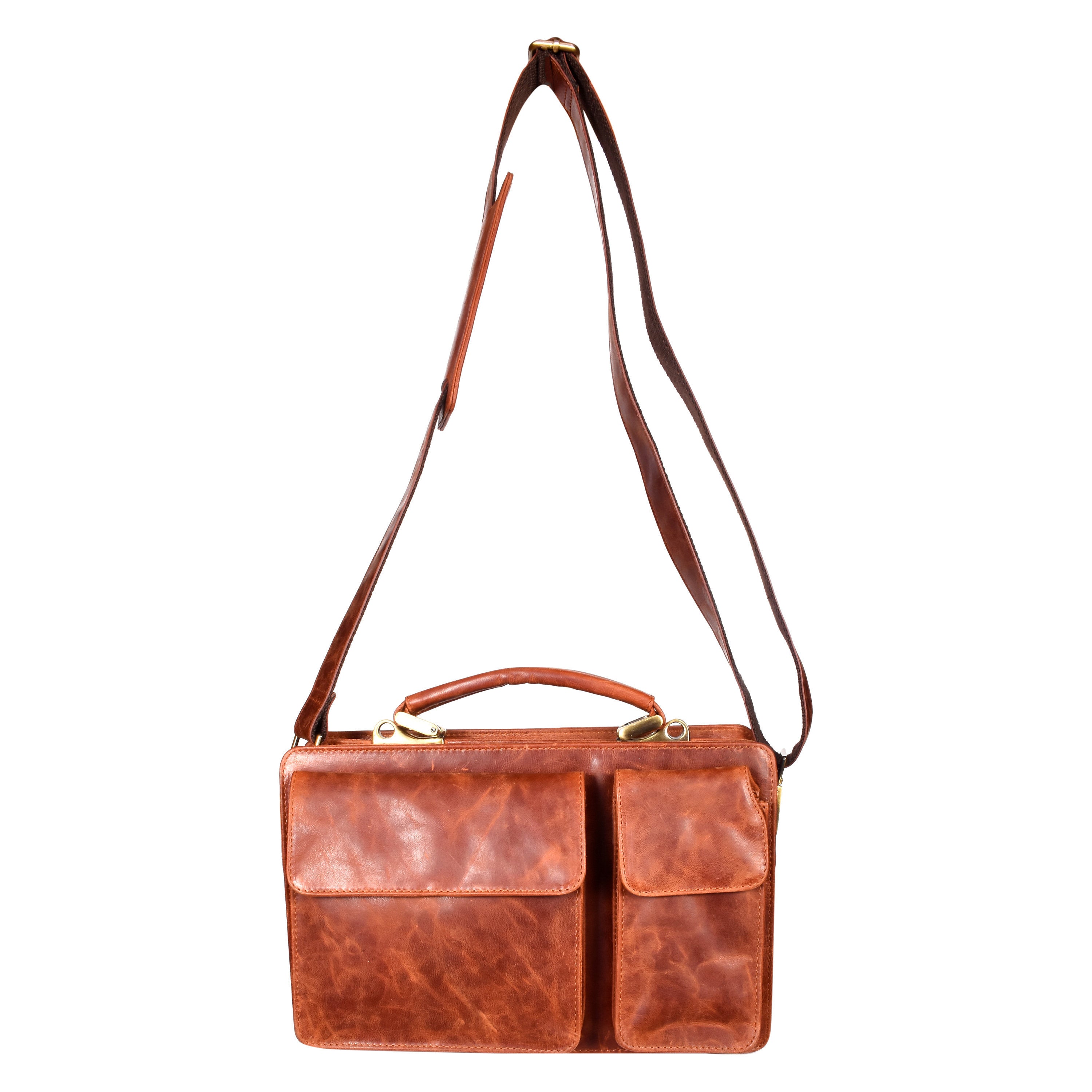 Sassora Premium Leather Unisex Small Messenger Bag