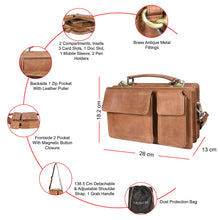 Load image into Gallery viewer, Sassora Premium Leather Small Messenger Bag for Unisex