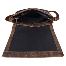 Load image into Gallery viewer, Sassora Premium Leather 16.5" Laptop Messenger Bag For Men's