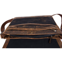 Load image into Gallery viewer, Sassora Premium Leather 16.5" Laptop Messenger Bag For Men's