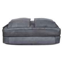 Load image into Gallery viewer, SASSORA Genuine Leather Messenger Bag for Men | 17 Inch Laptop Sleeve | Multiple Zip Compartments | Office &amp; Travel Briefcase | Grey