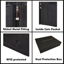Load image into Gallery viewer, Sassora Genuine Leather RFID Protected Large Bi-Fold Men&#39;s Notecase
