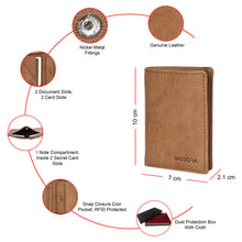 Load image into Gallery viewer, Sassora Genuine Leather RFID Protected Notecase for Men's