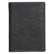 Load image into Gallery viewer, Sassora Pure Leather RFID Aeroplane Embossed Pattern Notecase Wallet
