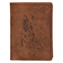 Load image into Gallery viewer, Sassora Genuine Leather RFID Animal Embossed Design Large Notecase
