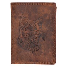 Load image into Gallery viewer, Sassora Genuine Leather RFID Animal Embossed Pattern Notecase Wallet
