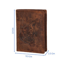 Load image into Gallery viewer, Sassora Genuine Leather RFID Animal Embossed Pattern Notecase Wallet
