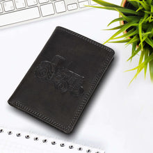 Load image into Gallery viewer, Sassora Premium Leather RFID Tractor Embossed Pattern Large Notecase
