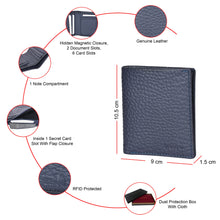 Load image into Gallery viewer, Sassora Genuine Leather RFID Protected Notecase Wallet for Men