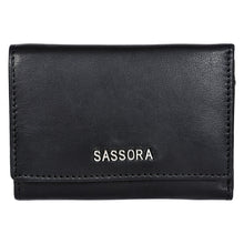 Load image into Gallery viewer, Sassora Genuine Leather Tri-fold RFID Notecase Wallet for Women's
