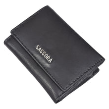 Load image into Gallery viewer, Sassora Genuine Leather Tri-fold RFID Notecase Wallet for Women's