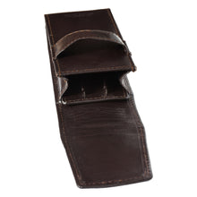 Load image into Gallery viewer, Sassora Genuine Leather Pen Case – 3 Slot Organizer with Dust Cover
