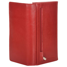 Load image into Gallery viewer, Sassora Genuine Leather Red RFID Protected Purse (5 Card Holders)
