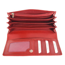 Load image into Gallery viewer, Sassora Genuine Leather Red RFID Protected Purse (5 Card Holders)
