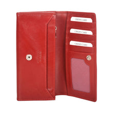 Load image into Gallery viewer, Sassora Genuine Leather Red RFID Protected Purse (5 Card Holders)
