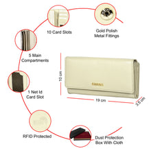 Load image into Gallery viewer, SASSORA Premium Leather Women's RFID Protected Multi-Slot Travel Wallet