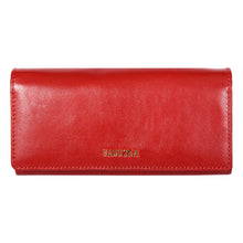 Load image into Gallery viewer, Sassora Genuine Leather Medium Size Red RFID Protected Women Purse
