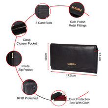 Load image into Gallery viewer, Sassora Genuine Leather Medium RFID Women Purse
