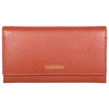 Load image into Gallery viewer, Sassora Genuine Leather Medium RFID Women Purse
